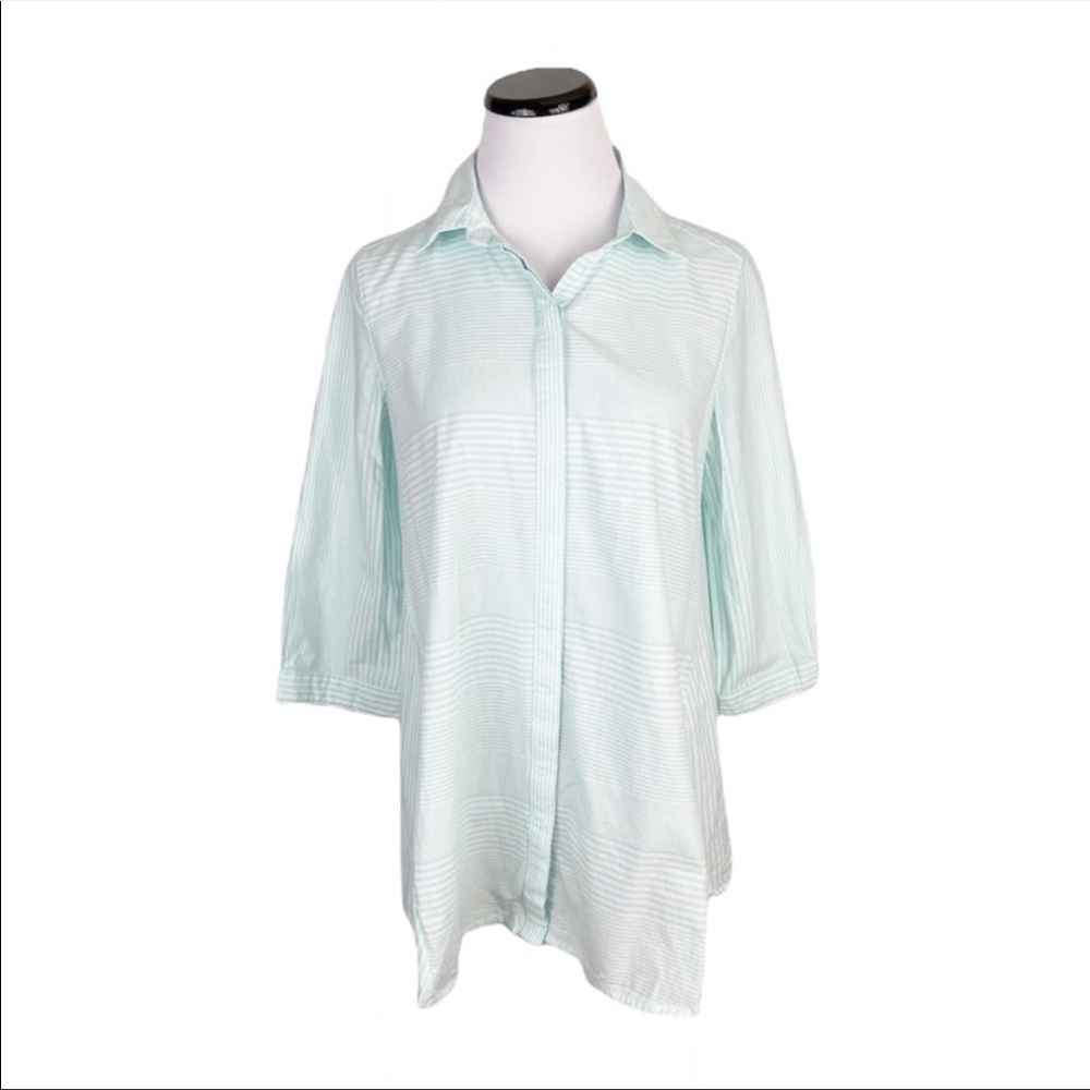 ZAC & Rachel Striped Button Front Shirt